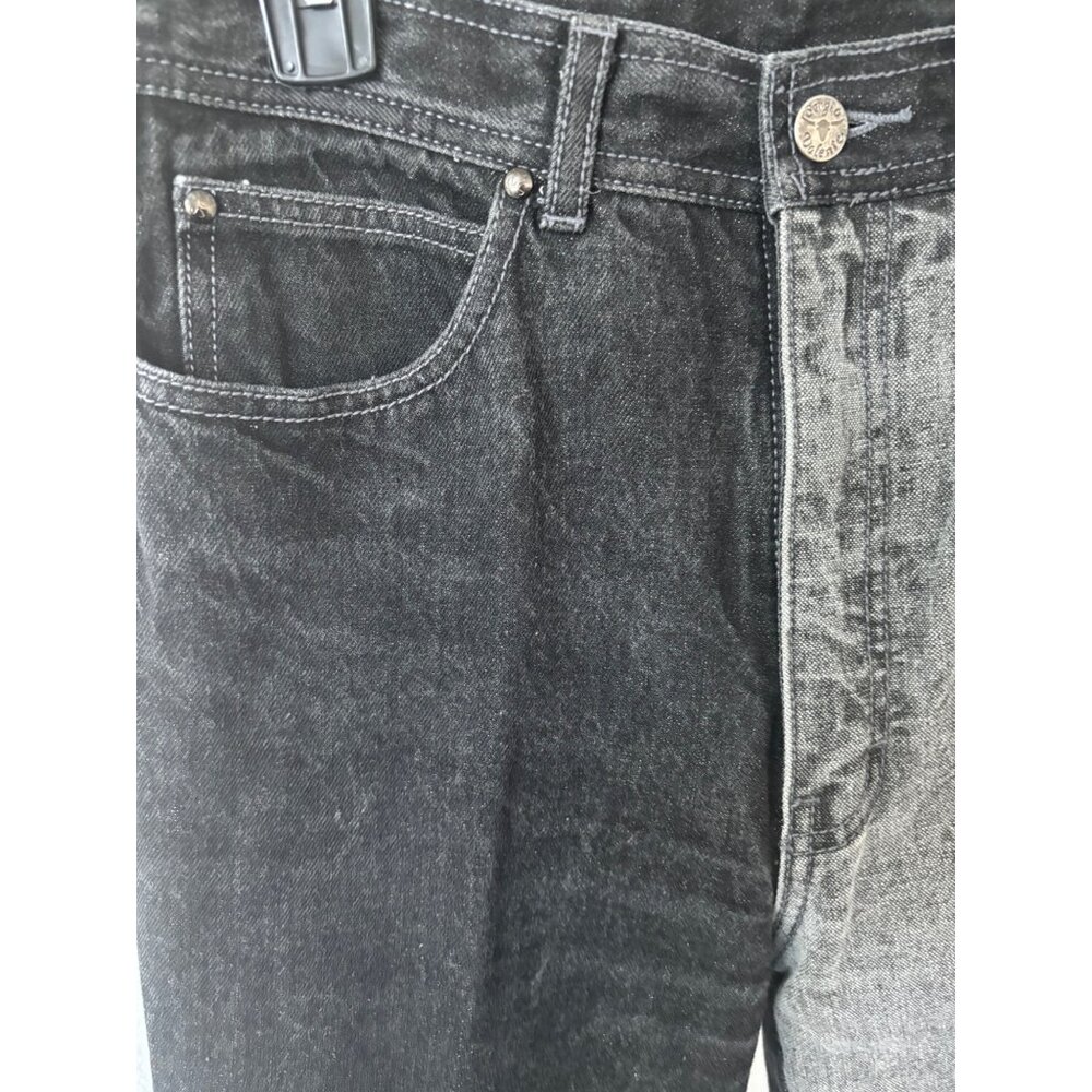 VTG Sergio Valente Jeans 32 Two-Tone High Rise Straight Leg Festival Streetwear - Picture 13 of 16